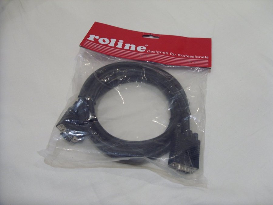 Roline Professional VGA 2 meter monitor bildskärms kabel dator tillbehör