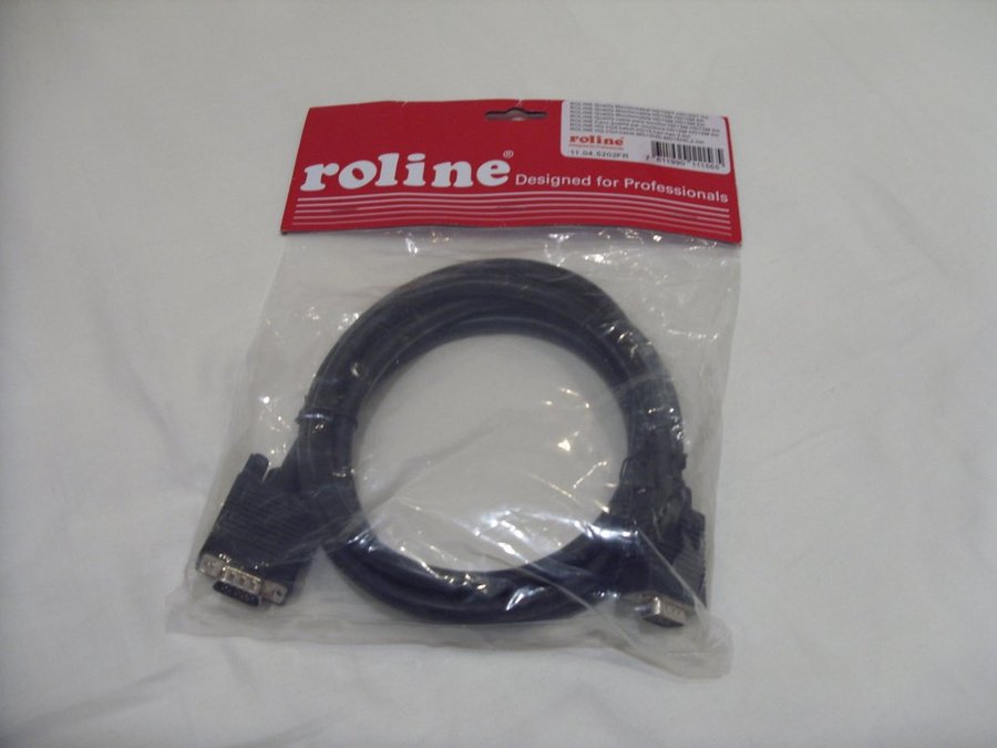 Roline Professional VGA 2 meter monitor bildskärms kabel dator tillbehör