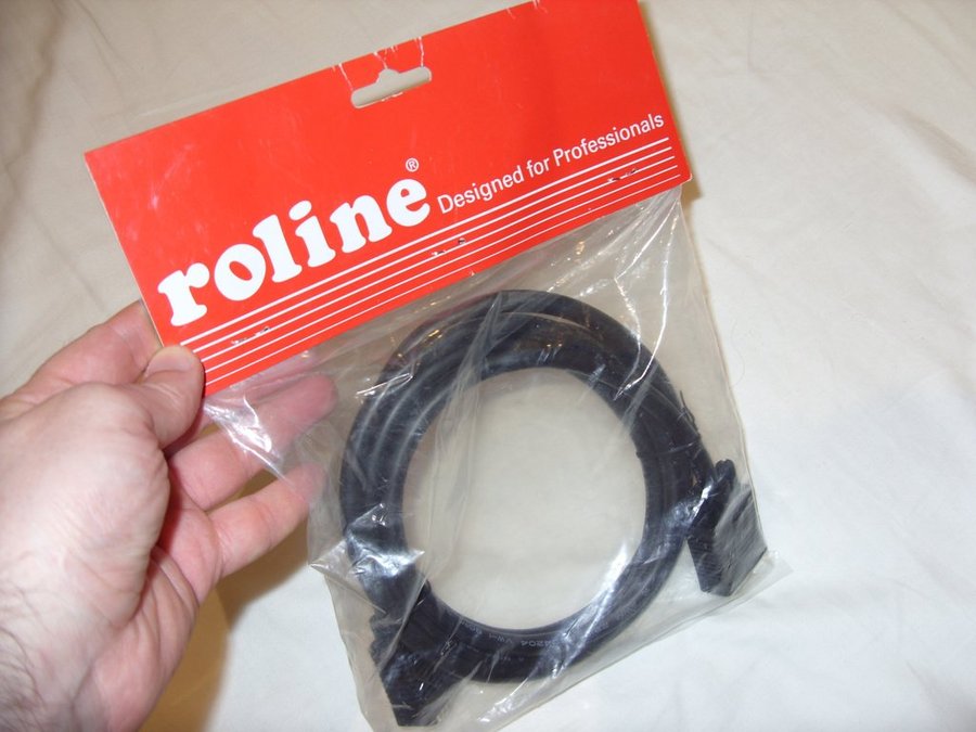 Roline Professional VGA 2 meter monitor bildskärms kabel dator tillbehör