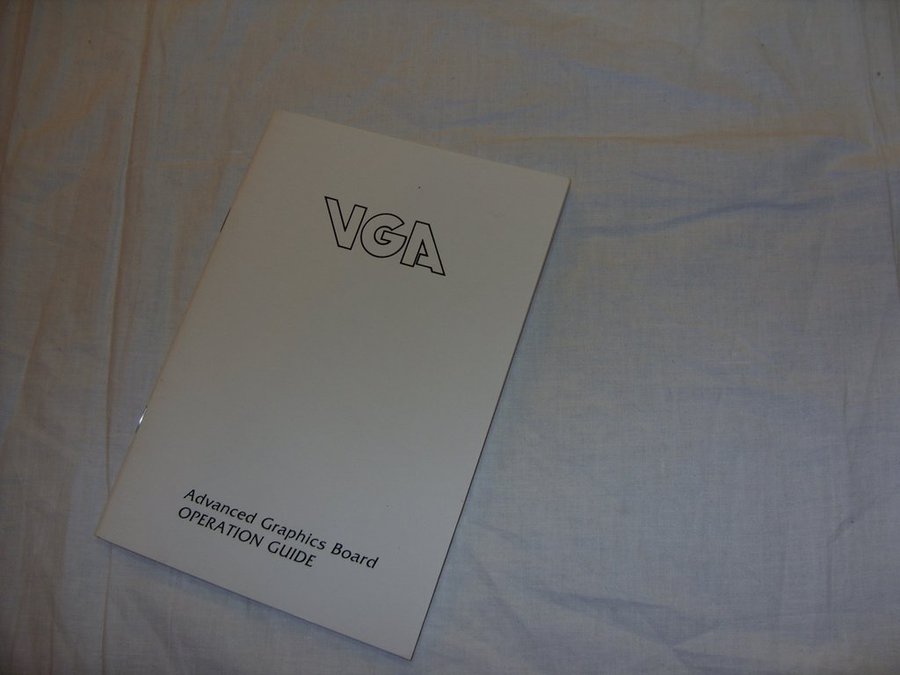 VGA Advanced Graphics Board Operation Guide manual dator vintage Engelsk