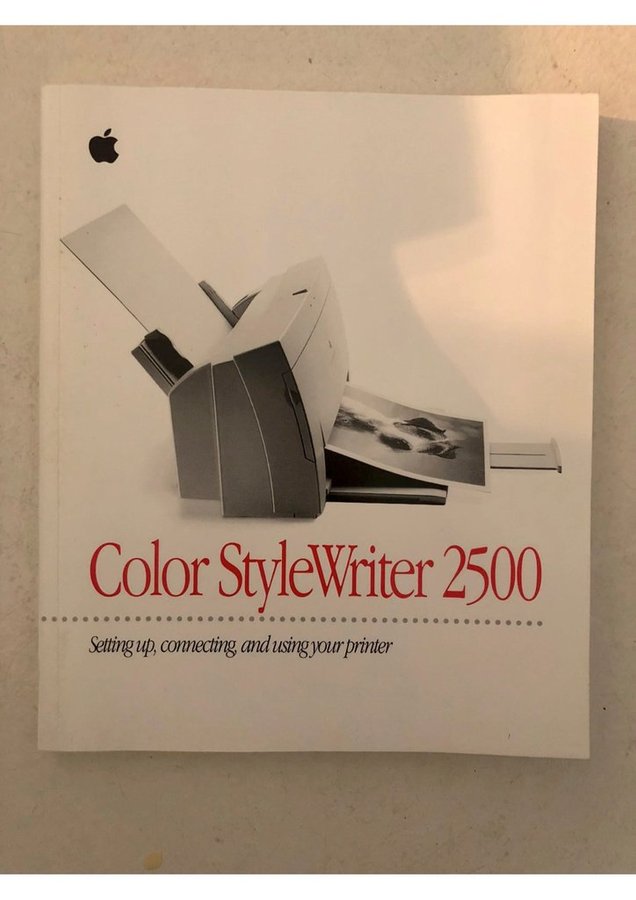 Apple StyleWriter 2500 Engelsk Manual Macintosh Steven Jobs skrivare