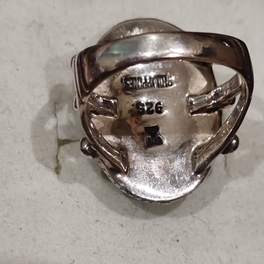 Vintage silver ring 925 med turkos sten