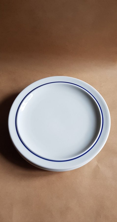 4 st assietter vita med blå ränder Thomas tyskland
