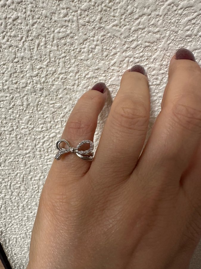 Helt ny ring 925 sterling silverpläterad str 15mm