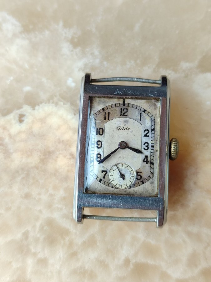 Vintage Gilde (Alpina - Gruen) Art Deco Tank cal 485 Wristwatch