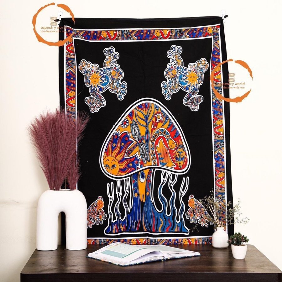 The Mushroom Tapestry Poster Wall Hanging Room Carpet Psychedelic Tapestries