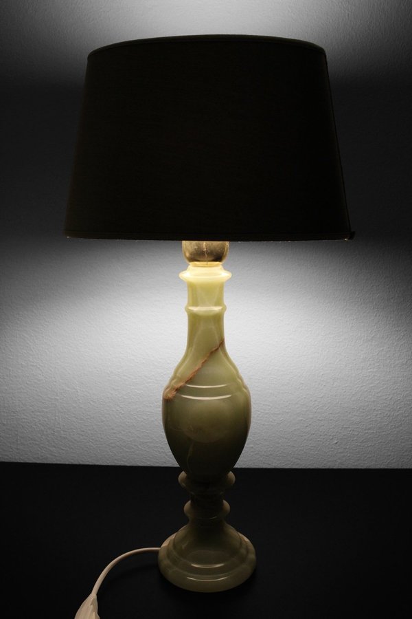 Vintage Bordslampa Onyx | Otroligt vacker tudelad design | Nya delar