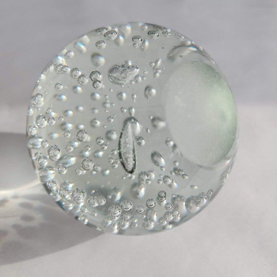 Big Beautiful Bubbly Glass Ball Paperweight