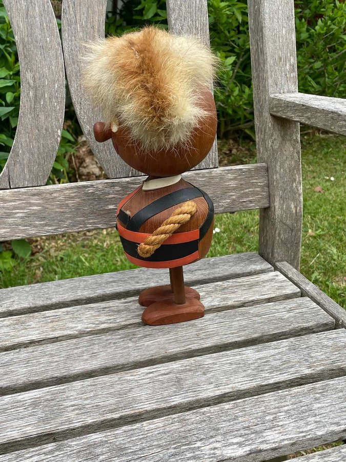 Troll 29 cm i teak 1960 tal av Ulla Britt Alklid