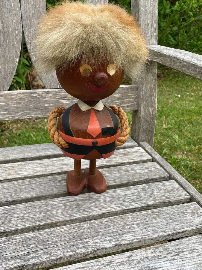 Troll 29 cm i teak 1960 tal av Ulla Britt Alklid