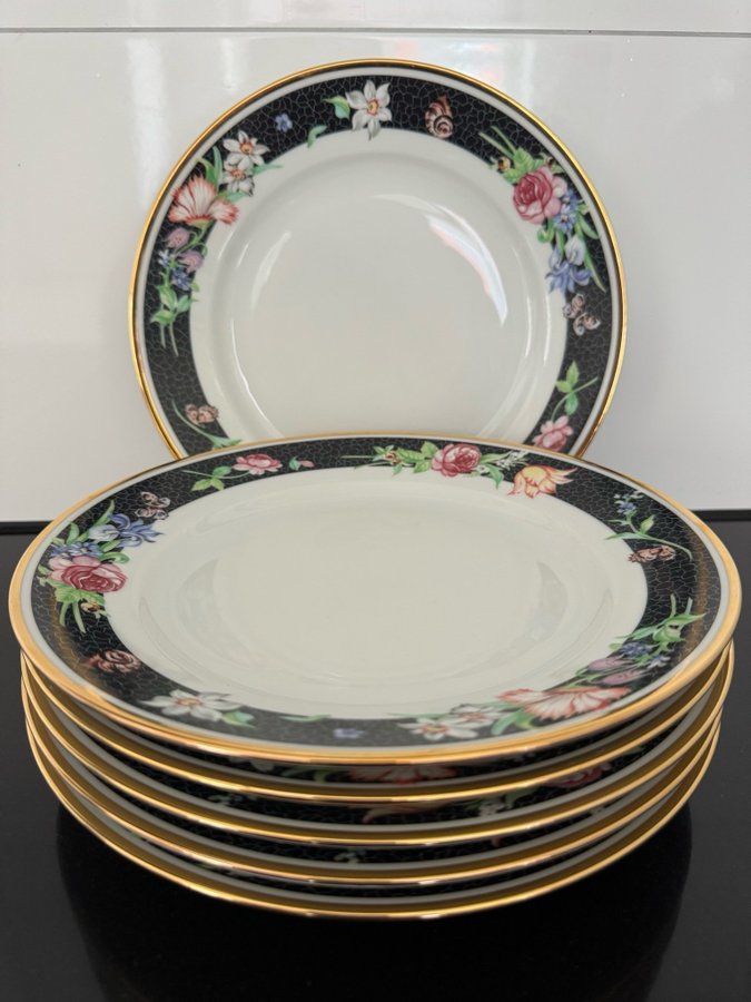 Nya Fyrklövern Christineholm Porcelain Elegance 6st mattallrikar