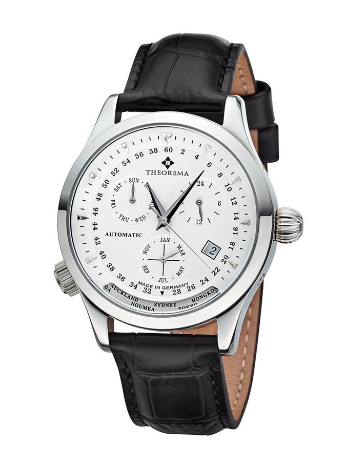 Theorema Paragon GM-122-1 | Silver |CALENDAR Handmade German Watch