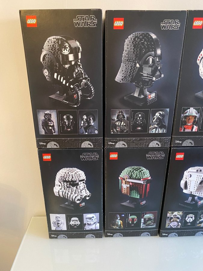 Lego Star Wars Helmet Komplett samling 11 st Oöppnade