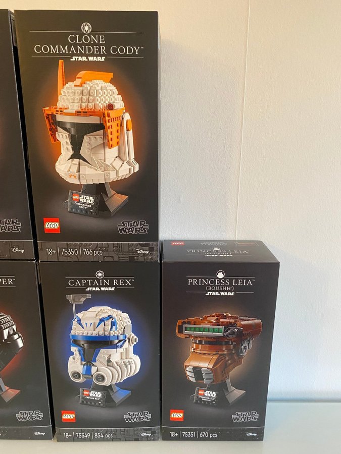 Lego Star Wars Helmet Komplett samling 11 st Oöppnade