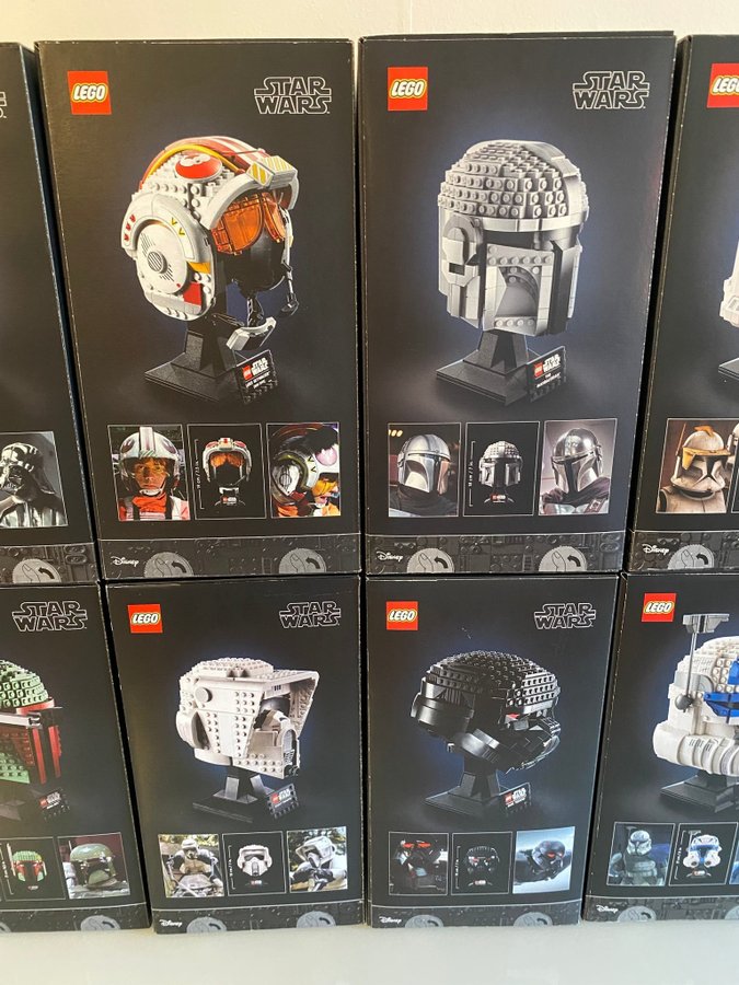 Lego Star Wars Helmet Komplett samling 11 st Oöppnade