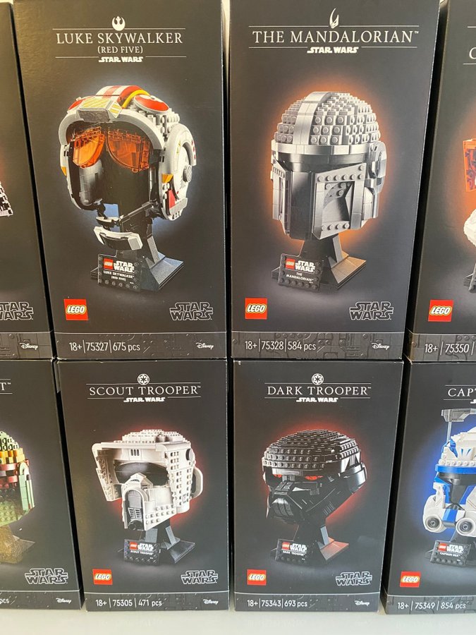 Lego Star Wars Helmet Komplett samling 11 st Oöppnade