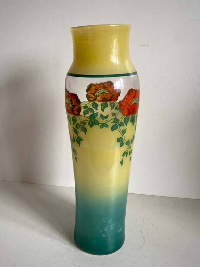 Vas glas 315 cm vintage antik jugend 1900-talets första hälft puntelmärke