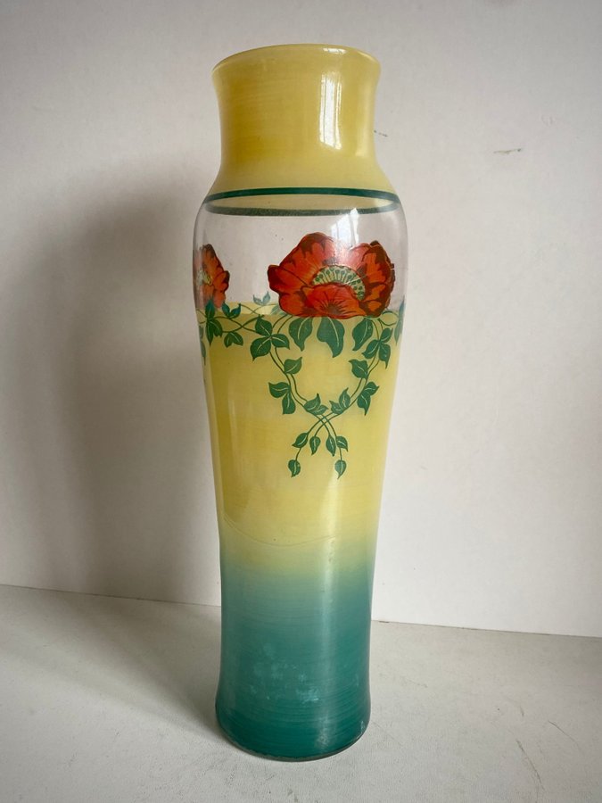 Vas glas 315 cm vintage antik jugend 1900-talets första hälft puntelmärke