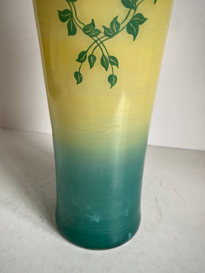 Vas glas 315 cm vintage antik jugend 1900-talets första hälft puntelmärke