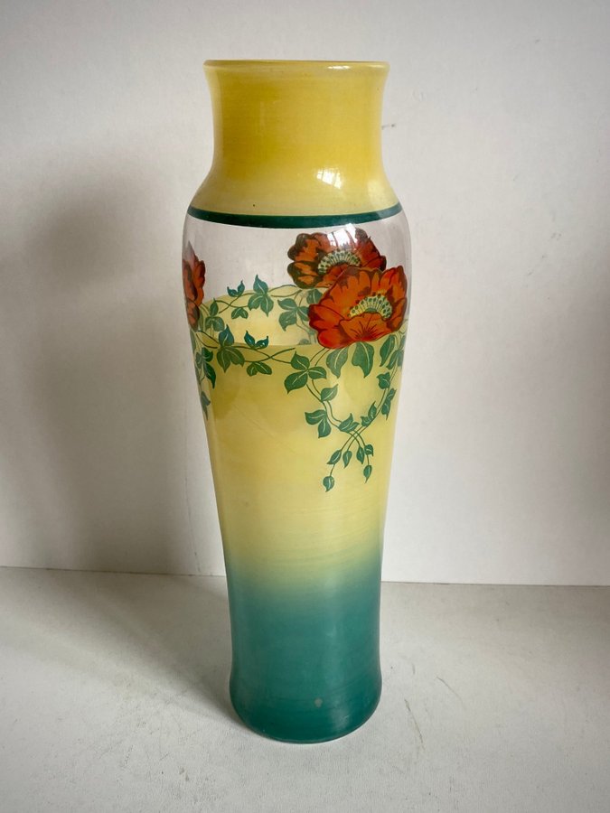 Vas glas 315 cm vintage antik jugend 1900-talets första hälft puntelmärke