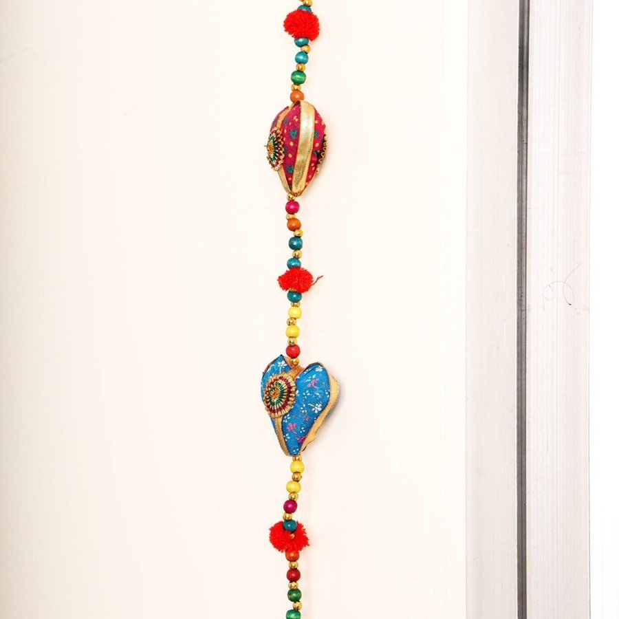 2pc Handmade Indian Traditional Five Heart Shape Hanging Layer Door Hanging