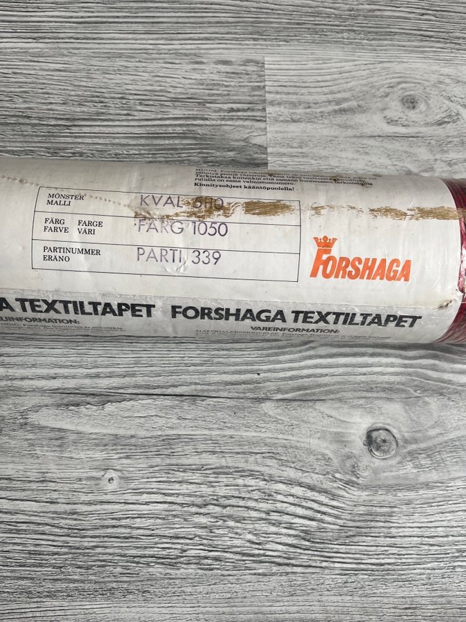 Forshaga textiltappet röd linne naturmaterial vintage