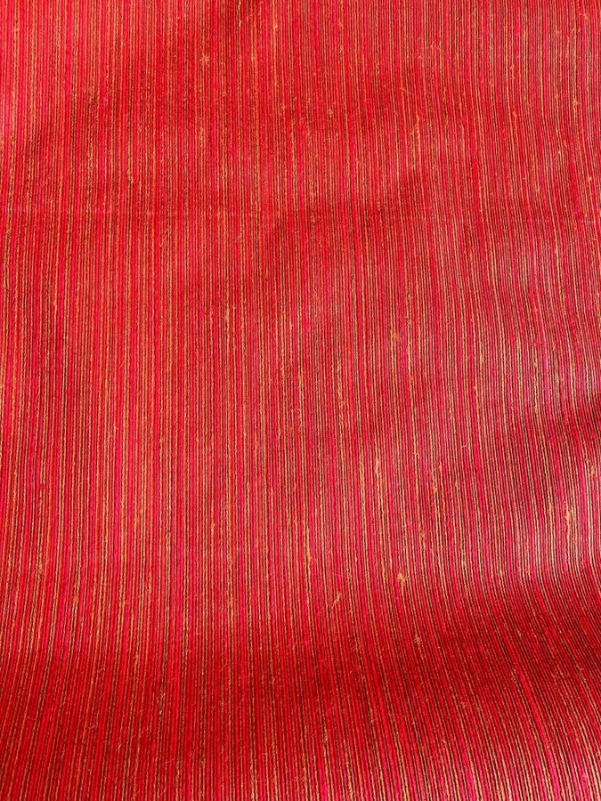 Forshaga textiltappet röd linne naturmaterial vintage