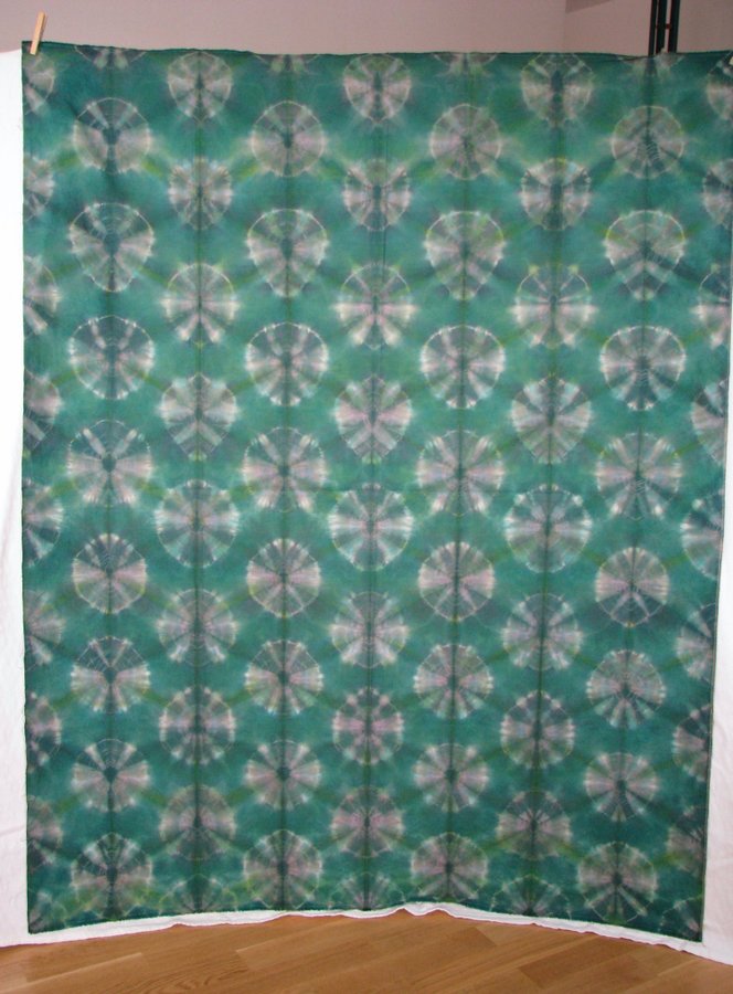 GRÖNT TYG I BATIK 127 x 163 cm PERKAL I 100% BOMULL