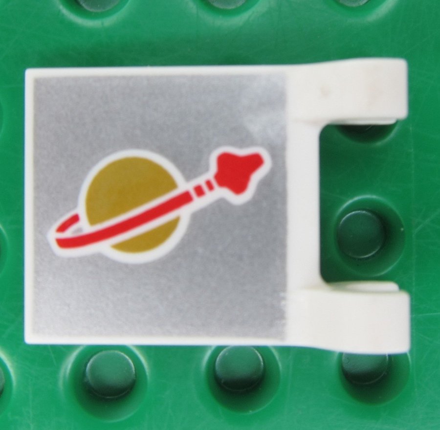 LEGO Flag 2 X 2 Vit Flag 2 x 2 Square with Classic Space 2335pb143