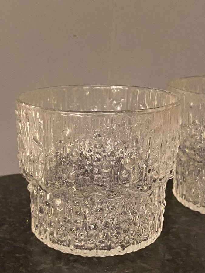 Iittala« Paadar» 3 st whiskyglas Tapio Wirkkala retro vintage