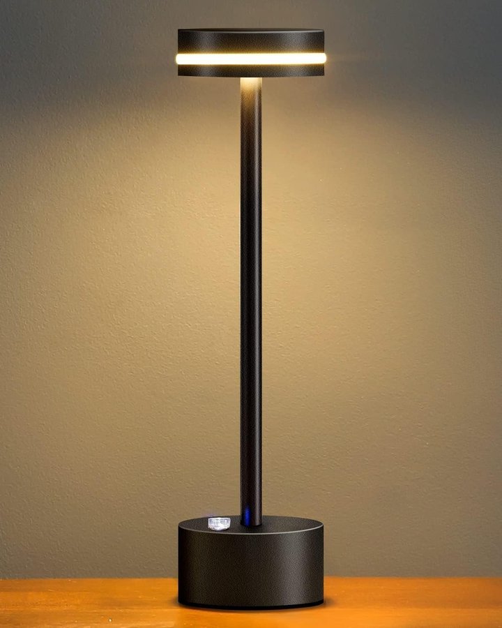 Bärbar LED-bordslampa (svart)