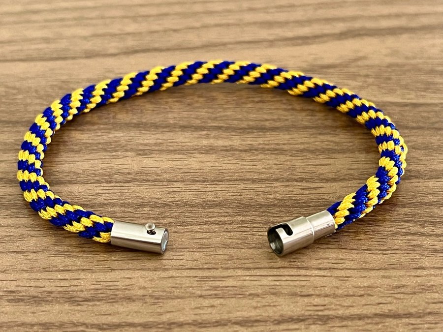 Blågult armband/sverigearmband 18cm rostfritt