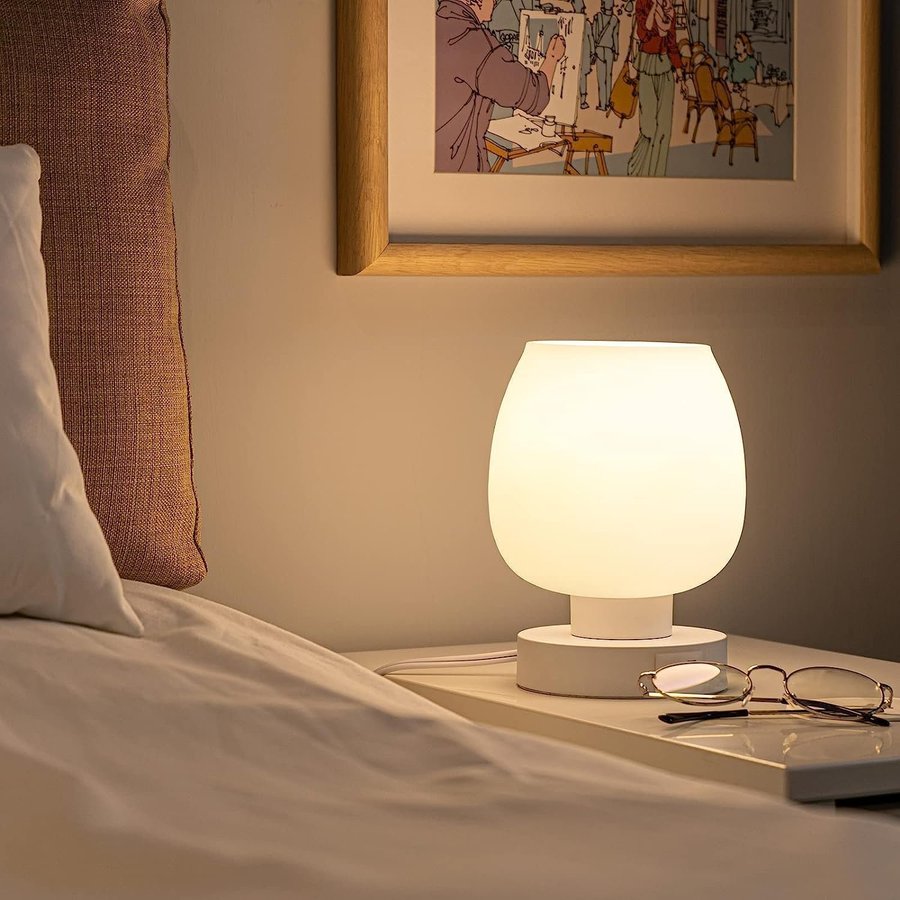 Sängbordslampa varm LED-lampa 3-sidig avbländning
