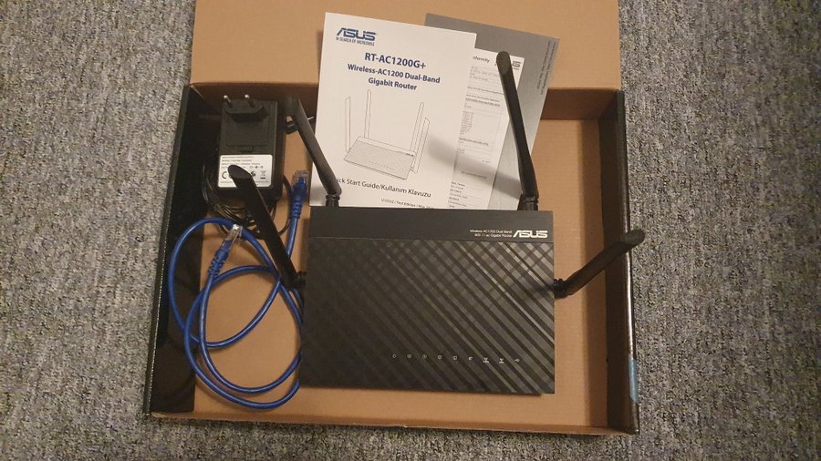 Asus router model RT-AC1200G+Wireless-AC1200 dual-band gigabit router