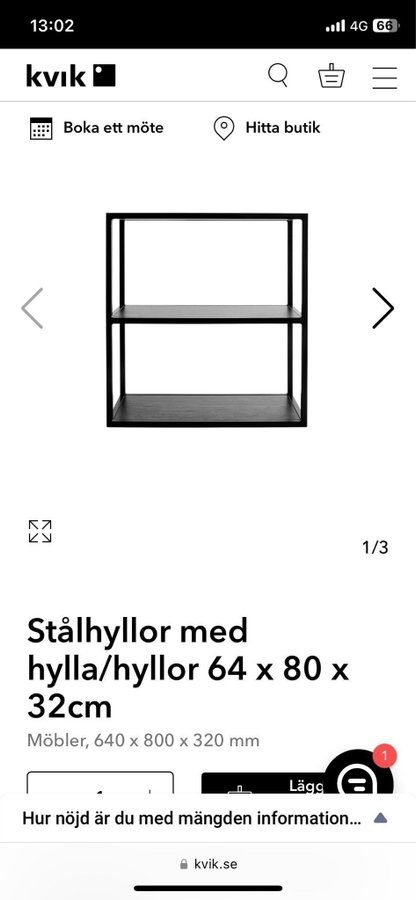 Stålhylla från Kvick