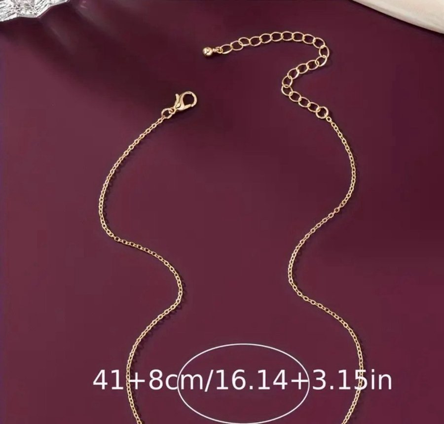 Halsband med hänge stjärna / charm - bijouterier färg guld