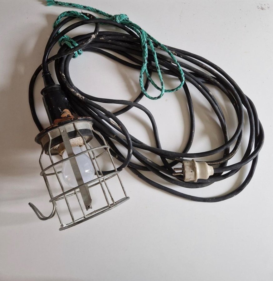 Vintage arbetslampa/bygglampa