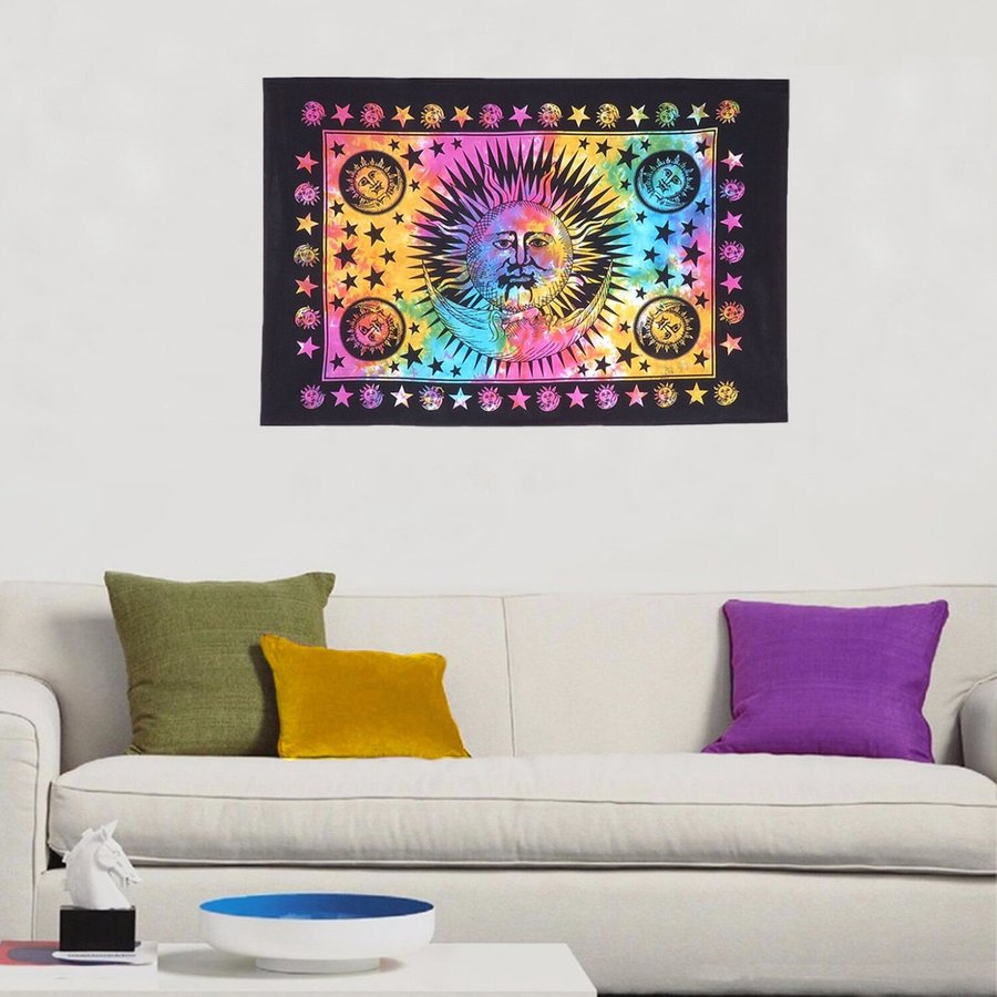 The Sun  Moon Tapestry Wall Hanging Room Psychedelic Tapestries