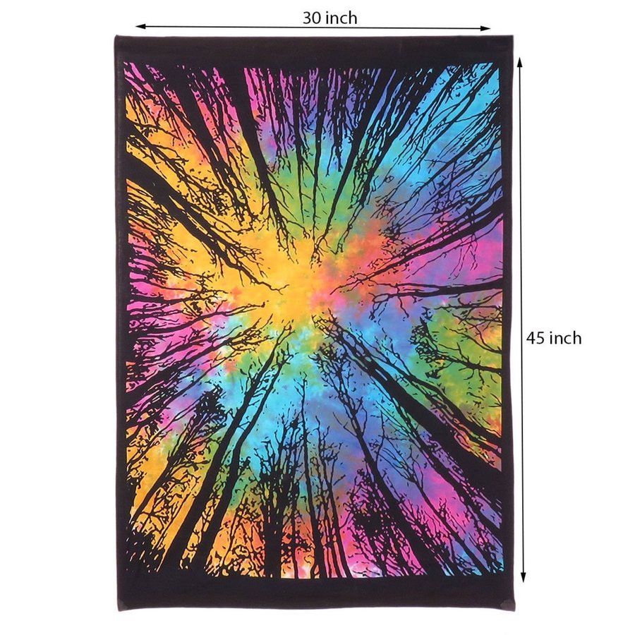 The Jungle View Tie Dye Tapestry Wall Hanging Room Psychedelic Tapestries