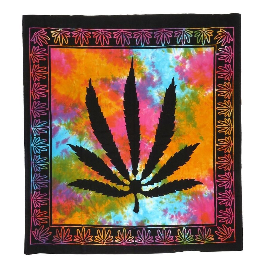 Tie Dye Leaf Tapestry Wall Hanging Room Psychedelic Tapestries