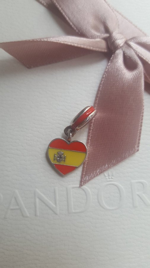 Äkta Pandora charm berlock flag "Spain"