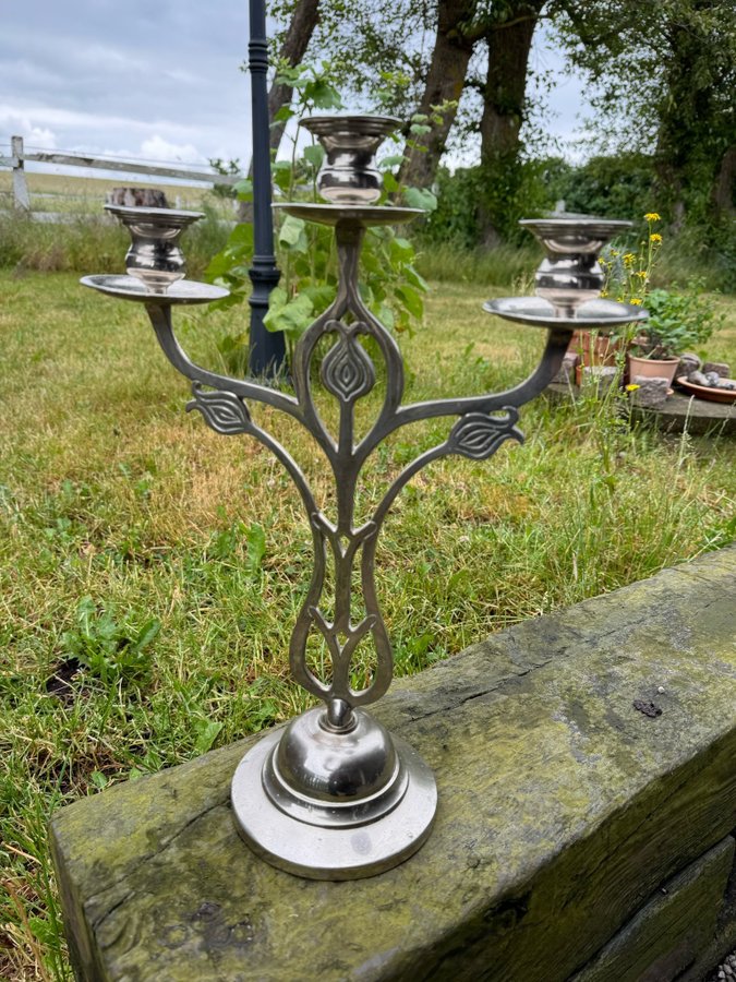 Ljusstake Jugend jugendstil nysilver