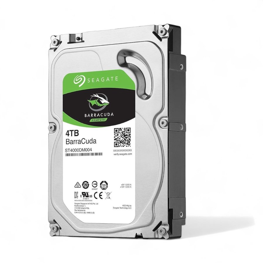 Ny Äkta Seagate BarraCuda 4TB hårddisk HDD 35" SATA 6Gb/s 5400RPM 256MB Garanti