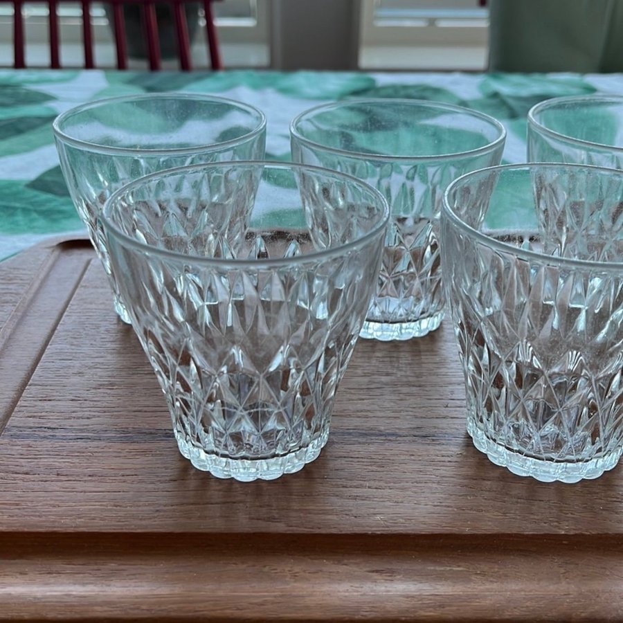 6st Vereco Made in France Lulli - saftglas glas dricksglas