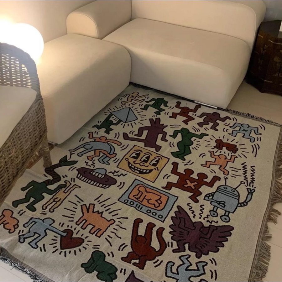 Bohemian Puzzle Geometric Blanket Mandala Rug Sofa Cover Tapestry
