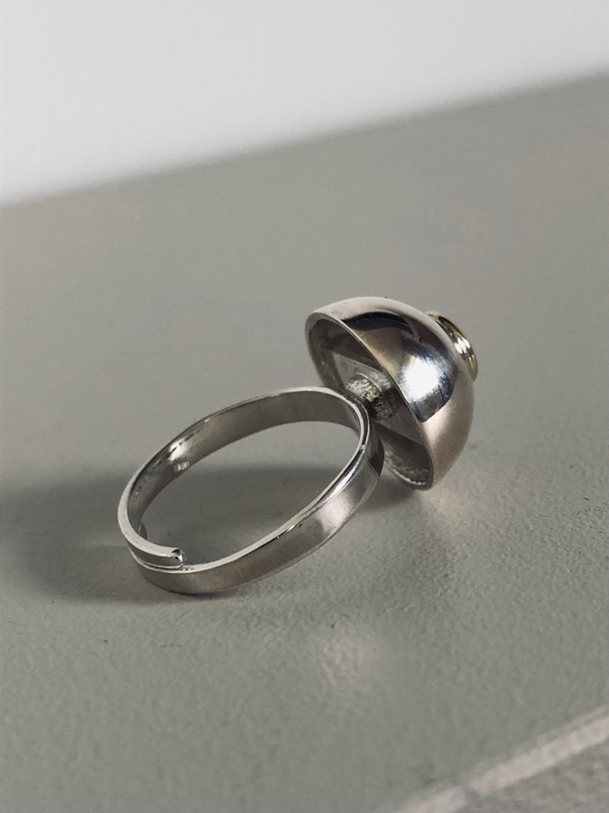 Reglerbar ringen silver 925 med bergkristall