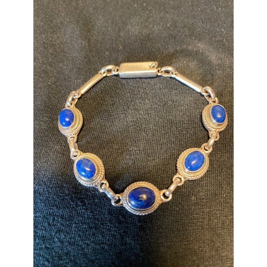 Lapis Lazuli silverarmband (925 silver)