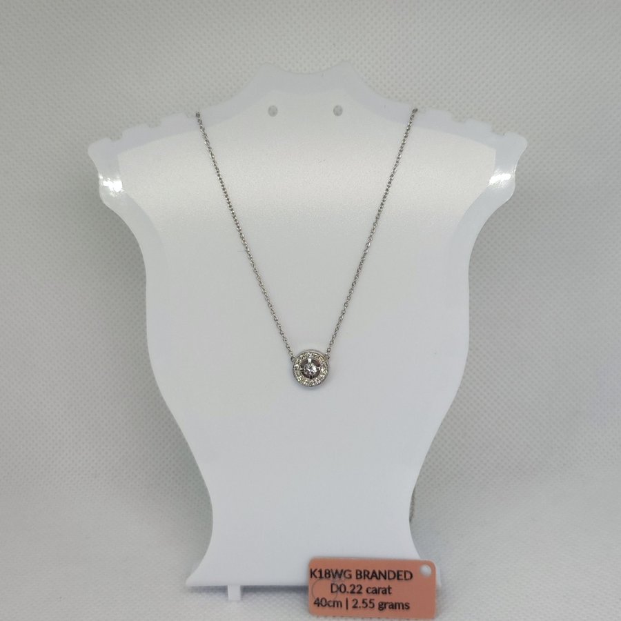 18K WG - Natural Diamonds Necklace