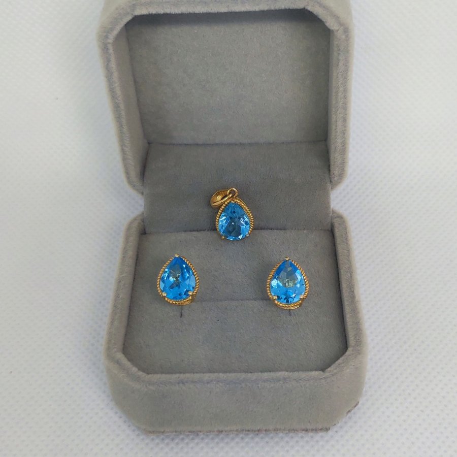 54ct Blue Topaz Set