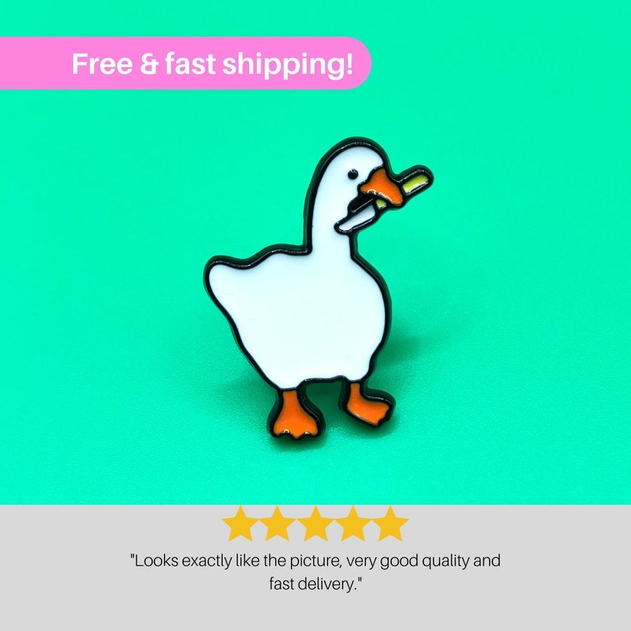 UNTITLED GOOSE GAME Enamel Pin | Funny Pin | Quirky | Video Game